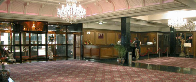 Britannia International Hotel Docklands Lobby and entrance