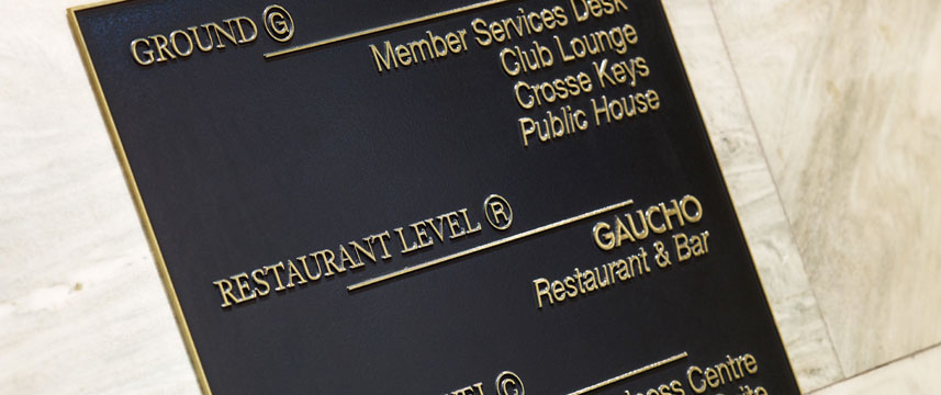 Club Quarters Gracechurch - Elevator Sign Club Quarters Gracechurch - Elevator Sign