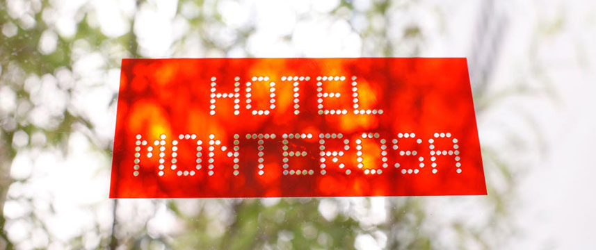 Hotel Monterosa Sign Details Hotel Monterosa Sign Details