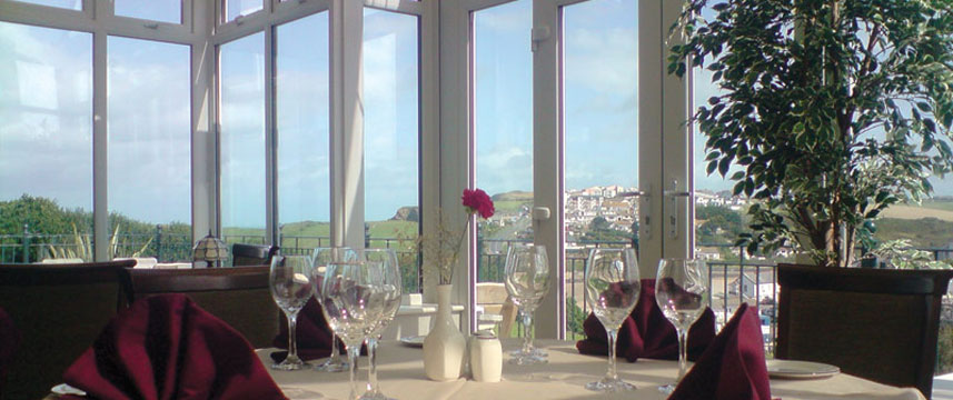 Porth Veor Manor Hotel Restaurant View