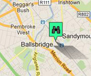 Click for map of Ballsbridge hotels