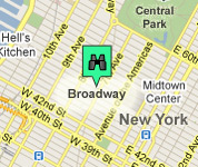 Click for map of Broadway hotels