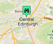 Click for map of Central Edinburgh hotels