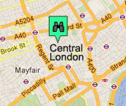 Click for map of Central London hotels