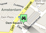 Click for map of Dam Square hotels