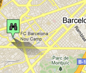 Click for map of FC Barcelona Camp Nou hotels