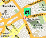 Click for map of Holborn hotels