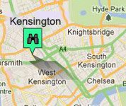 Click for map of Kensington hotels