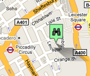 Click for map of Leicester Square hotels
