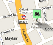 Click for map of London Palladium hotels