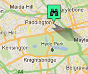 Click for map of Paddington hotels