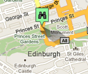 Click for map of Princes Street hotels