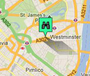 Click for map of Westminster hotels