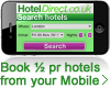 Book 1/2 hotels from your mobile