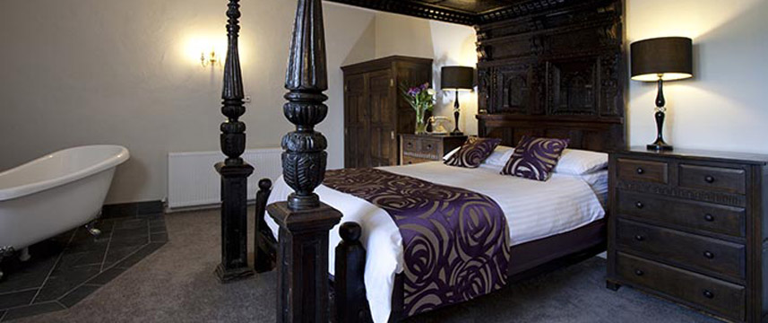 Boringdon Hall Hotel Bedroom Four Poster