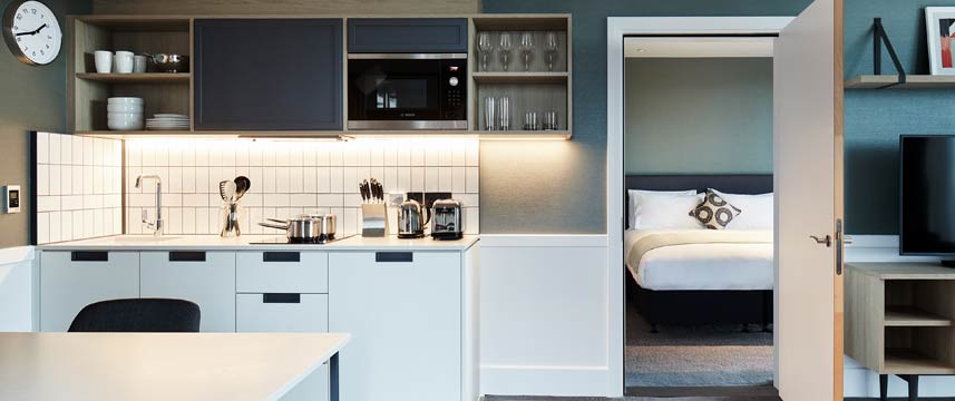 Staybridge Suites Manchester One Bedroom Suite Kitchen